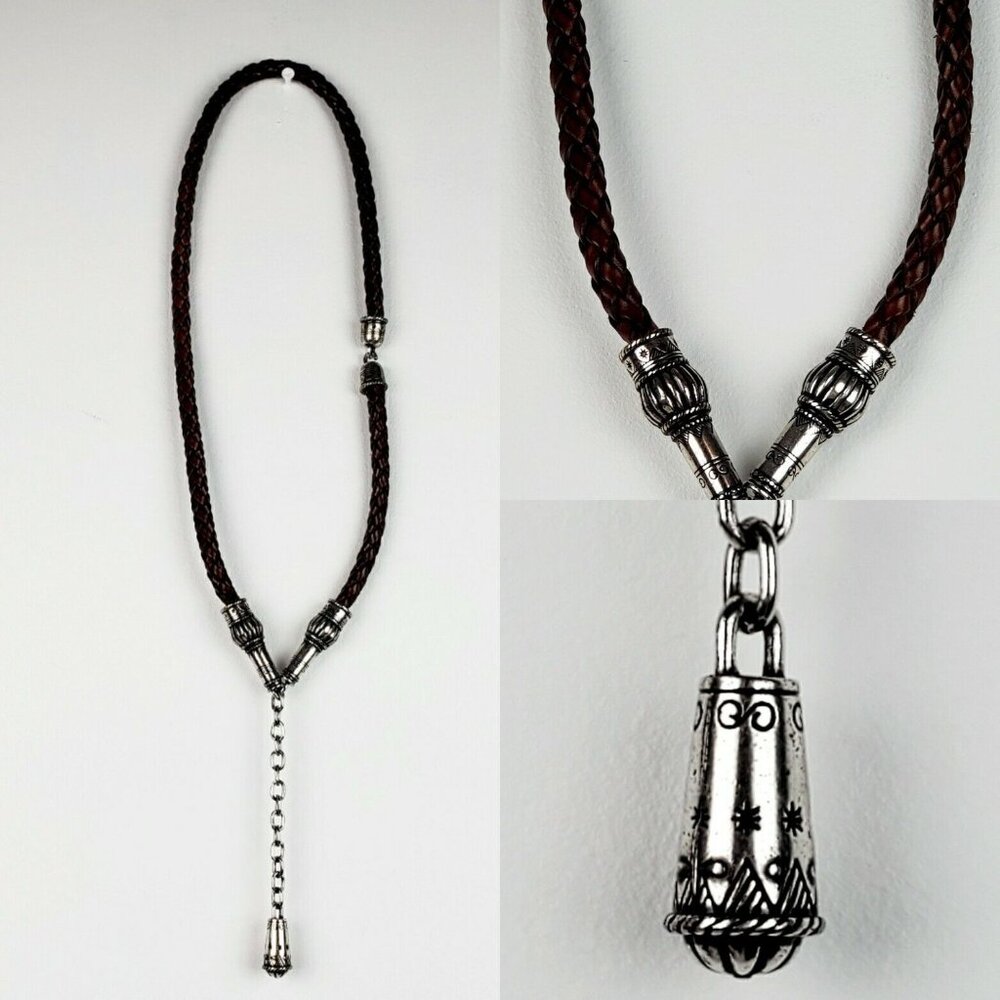 Vintage 80's Women's Braided Weave Cord Belt w/ Silver Hardware 30" EVC